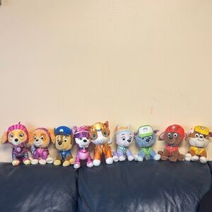 9pcs Paw Patrol Plush Toy Collection - Pink, Blue, Orange, Green